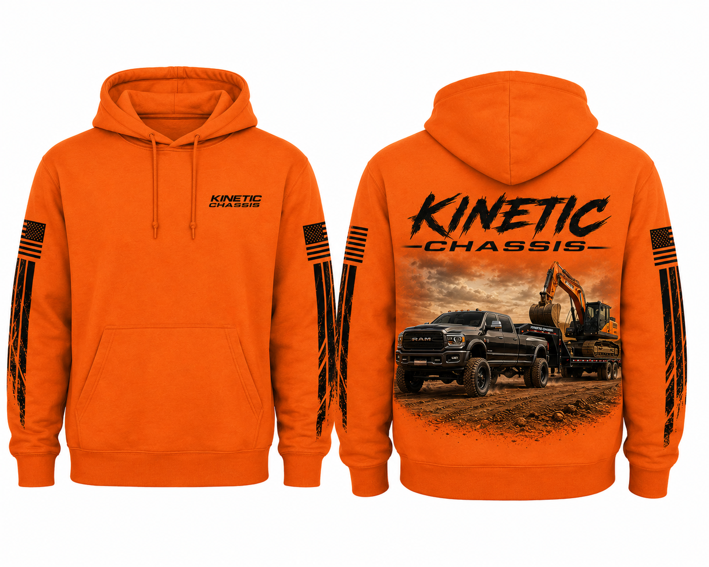 Construction excavator hoodie