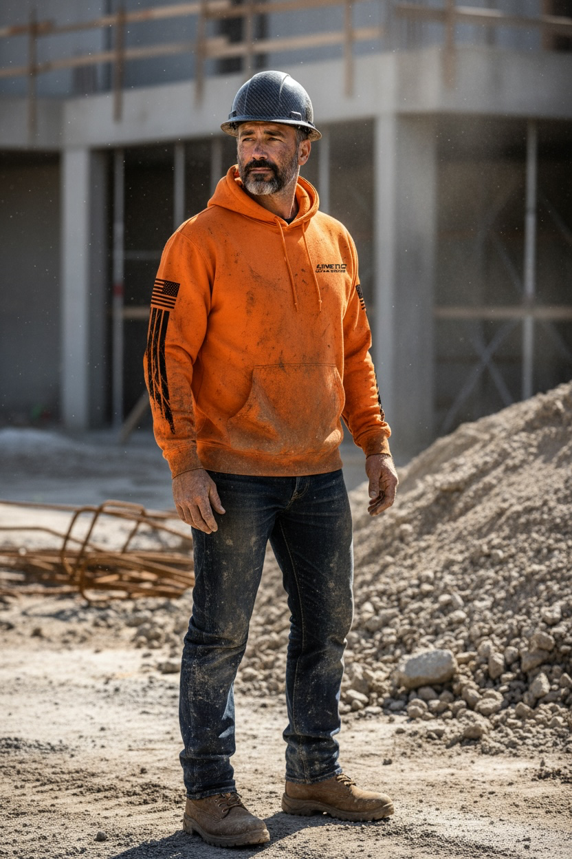 Construction excavator hoodie
