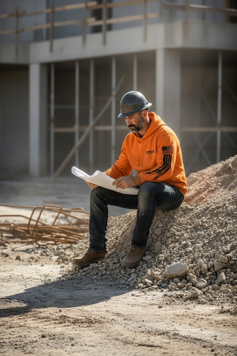 Construction excavator hoodie