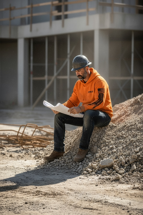 Construction excavator hoodie